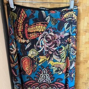 Vivienne Tam Skirt RARE Nylon Sheer Butterfly Vintage 90s